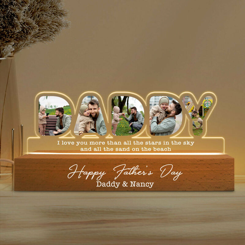 Personalized Led Letter Light Custom Photo Fun Father's Day Gift