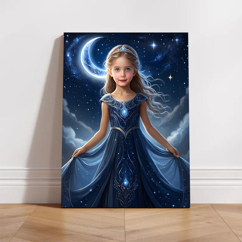 Portraits de princesse personnalisés avec échange de visage personnalisé Cadeau vivant pour la fille