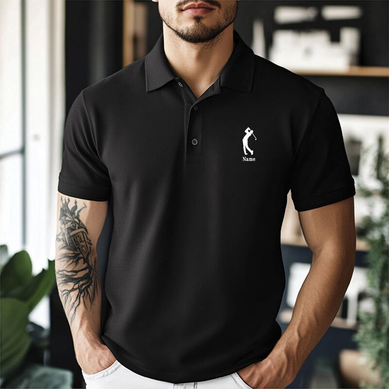 Personalized Name Embroidered Polo Shirt Funny Gift for Friends