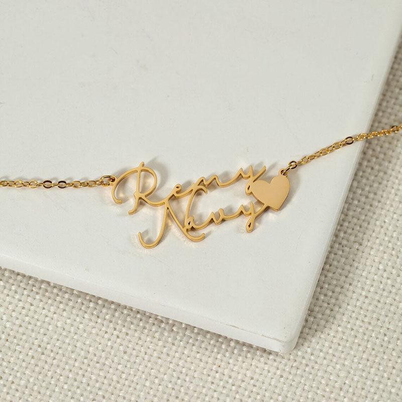 Personalized Name Necklace With Love Heart Fashionable And Exquisite Valentine's Day Gift For Her