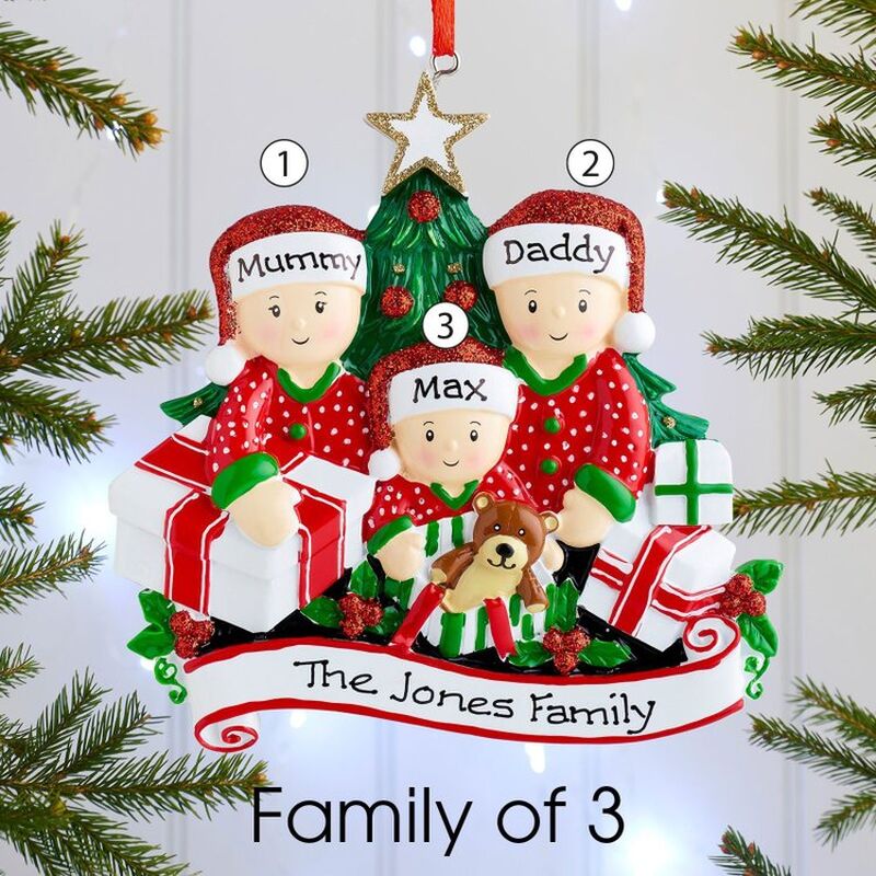 Personalisierte Weihnachtsfigur Hängend Kundenspezifische Familiennamen Warme Heimdekoration