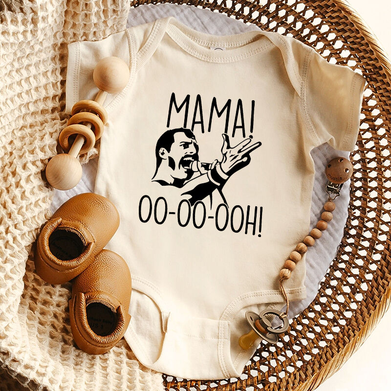 Mono de bebé personalizado, divertido, diseño de estrella de rock, para fans de la reina, regalo creativo para baby shower