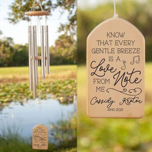 “Love Note From Me" Personalized Custom Wind Chime