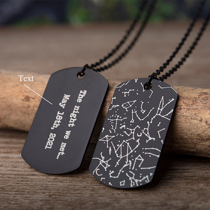 Collana personalizzata con mappa stellare Ciondolo del cielo notturno Regalo di compleanno