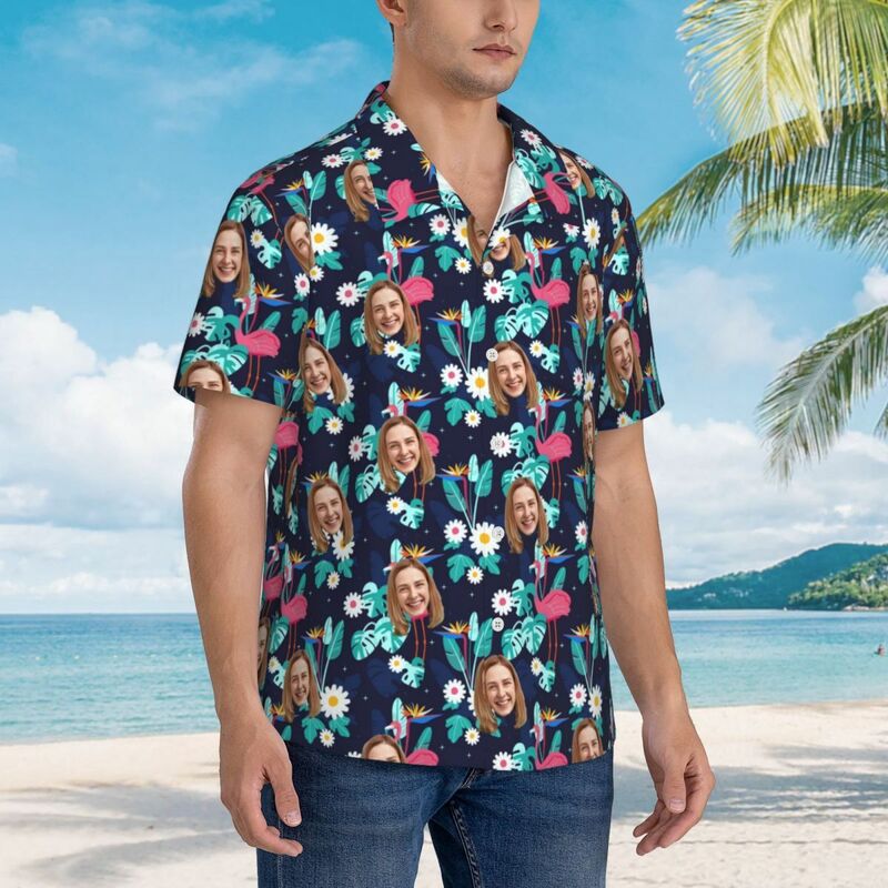 Camicie hawaiane personalizzate Flowers Design Camicia da spiaggia Aloha personalizzata per uomo