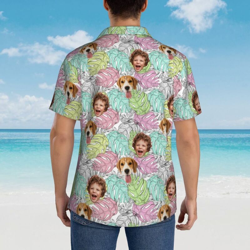 Customize Hawaiian Shirts with Kids and Pet Prints for Dad