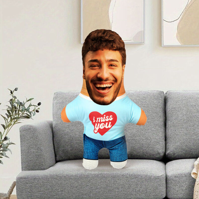 Coussin Oreiller personnalisé « Tu me manques » Cadeau amusant pour la fête des pères