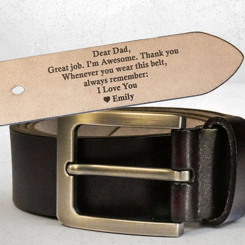 Custom Handmade Belts Practical Engraved Belts Father's Day Gifts for Dad