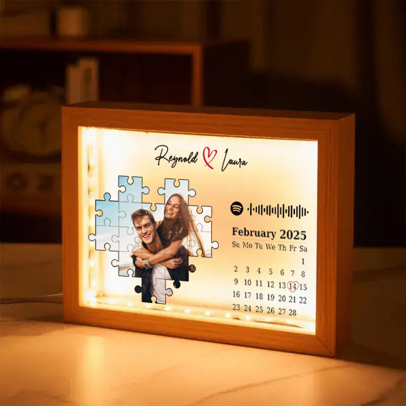 Luce notturna personalizzata con codice Spotify personalizzato e nome Regalo romantico per la coppia