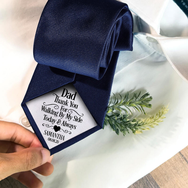 Custom Name Tie Special Gift for Father's Day "Thank You"