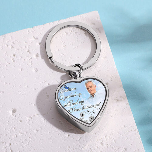 I Know That Was You Custom Picture Memorial Urn Keychain