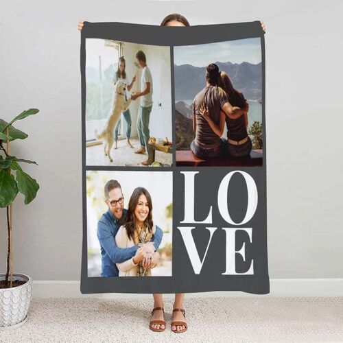 Custom Love Photo Blanket for Lovely Couple