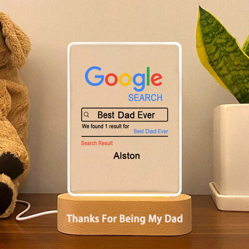 Personalized Acrylic Plaque Lamp Google Search Best Dad Ever with Custom Name for Father