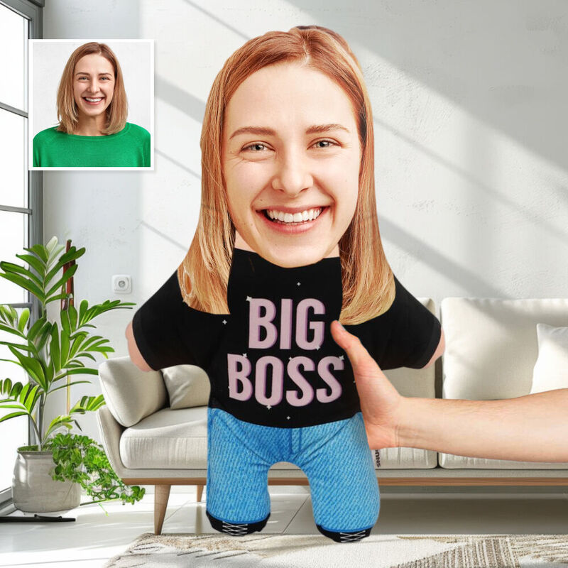 Coussin Oreiller personnalisé Big Boss Face Pillow