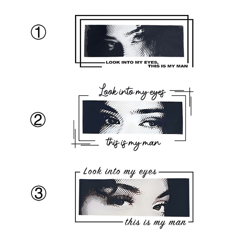 Personalized T-shirt Look Into My Eyes Custom Eyes Photo Shading Design Valentine's Day Gifts for Couples