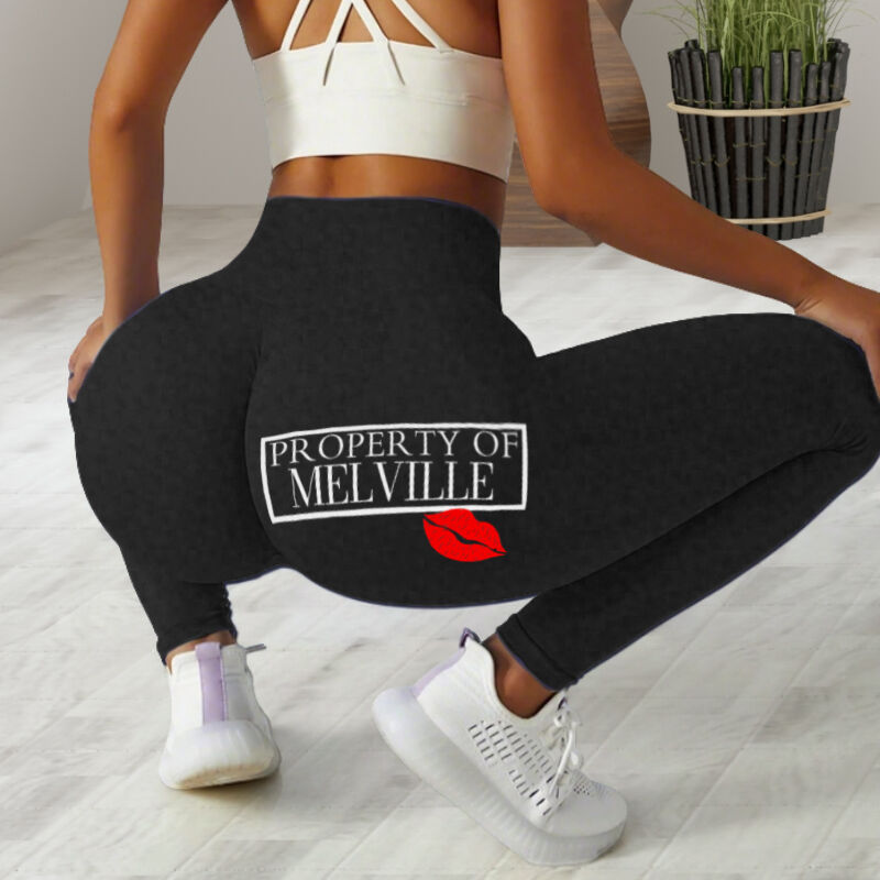 Personalized Leggings Property Of You Chic Stamp Pattern Design Creative Gift for Her Lover Wife