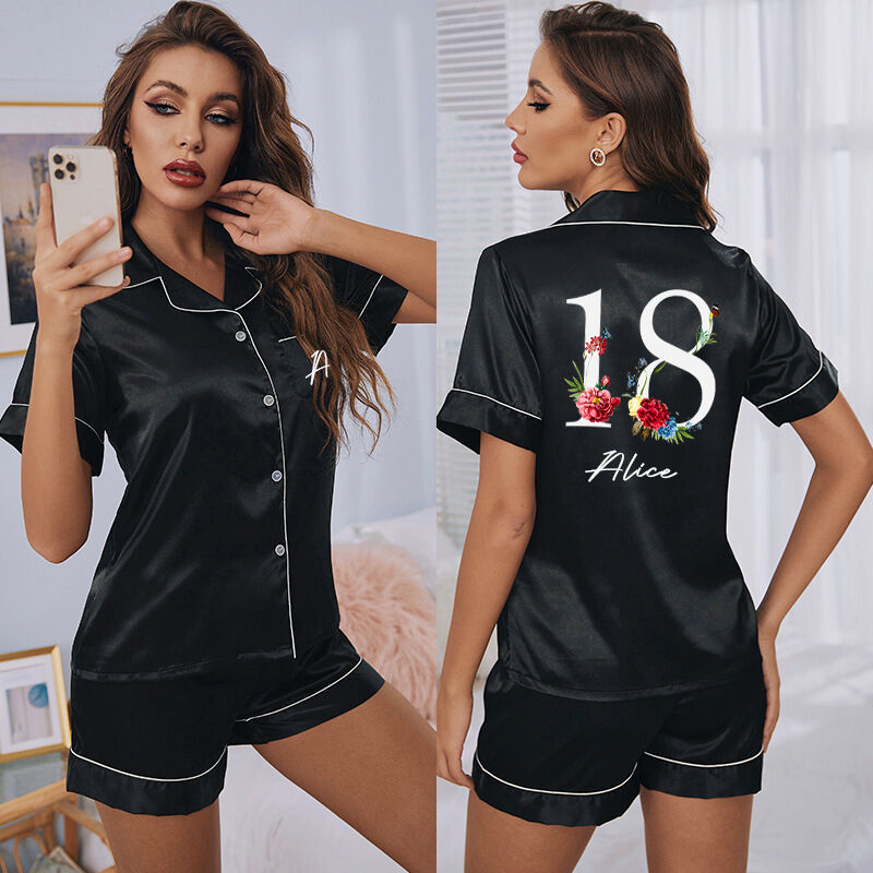 Pijama personalizado con números personalizados, regalo divertido para cumpleaños.