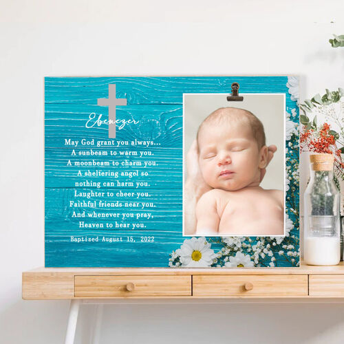 Cadre photo personnalisé Baptême Photo Cadeau chaleureux pour enfants