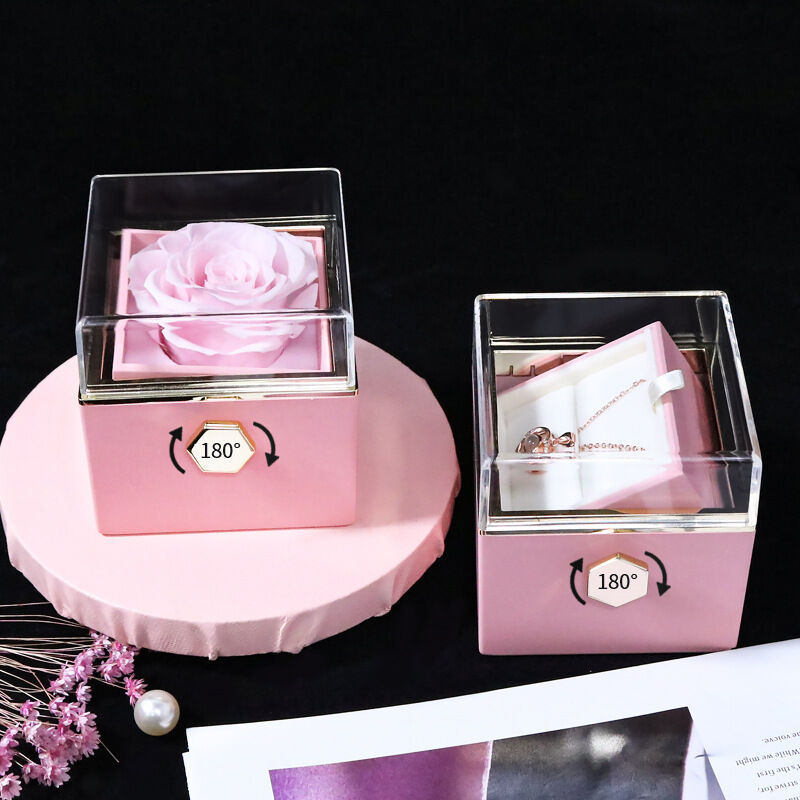 Creative Flip Rose Jewelry Box As A Valentine’S Day Gift For Wife