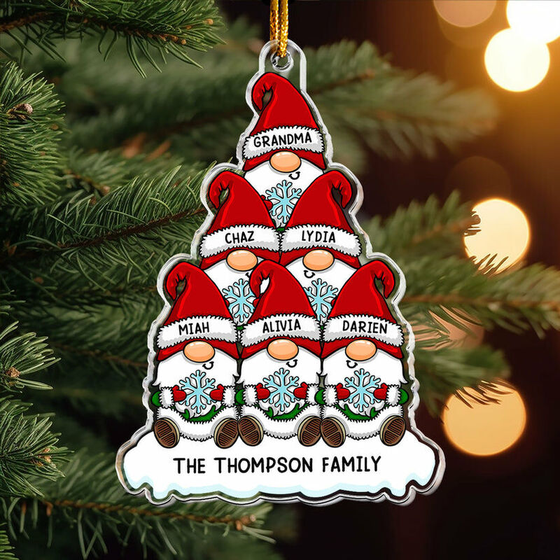 Personalisierter Weihnachtsschmuck Individuelle Namen Lustige Geschenke für die Familie