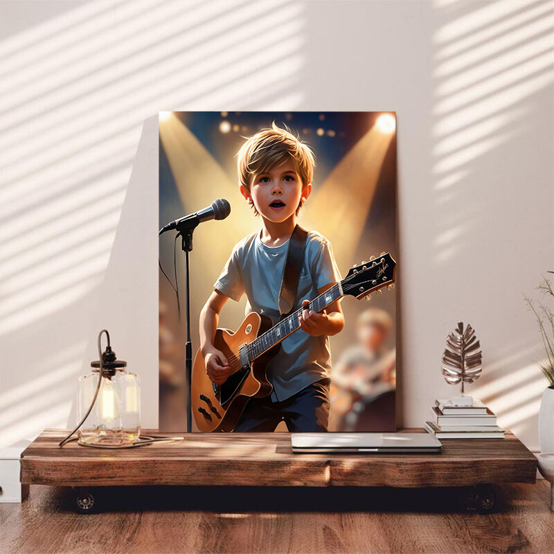 Personalized Singer Portraits with Custom Face Swap Interesting Gift for Kids