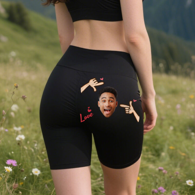 Leggings de motociclista personalizados "Eres mi amor", foto personalizada, diseño creativo, regalo atractivo para sus amantes
