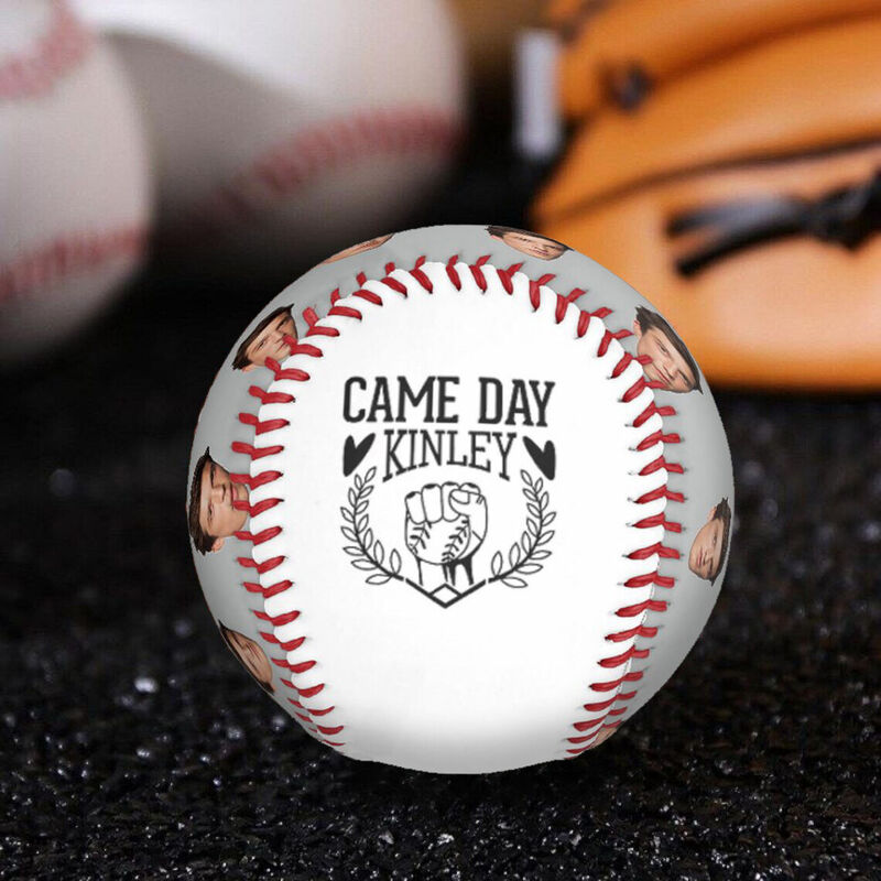 Personalized Baseball Customized Face Photo Funny Birthday Gift for Boyfriend Who Loves Baseball