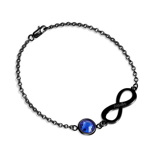 Einzigartiges Infinity-Armband mit Geburtsstein