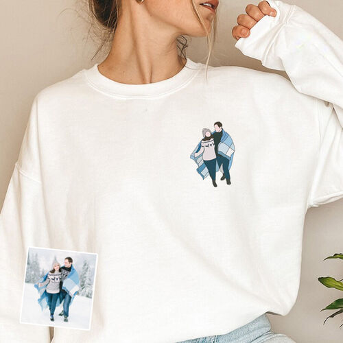 Personalisiertes Sweatshirt mit benutzerdefiniertem Bildmuster für Gedenktag