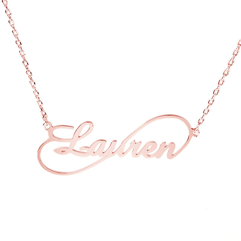 "True Love" Infinity Style Name Necklace