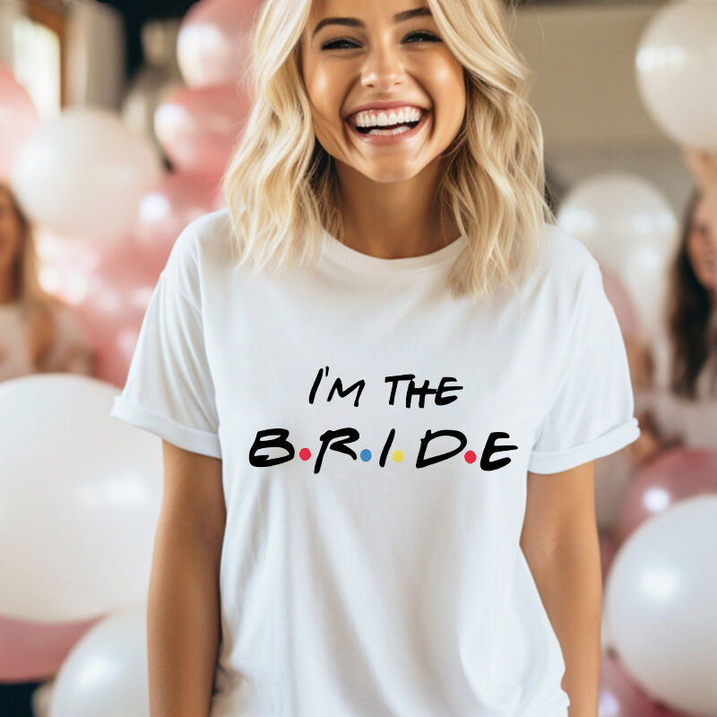 Personalisiertes T-Shirt Ich will Team wird für Sie da sein Großes Geschenk für Brautparty/Hochzeit