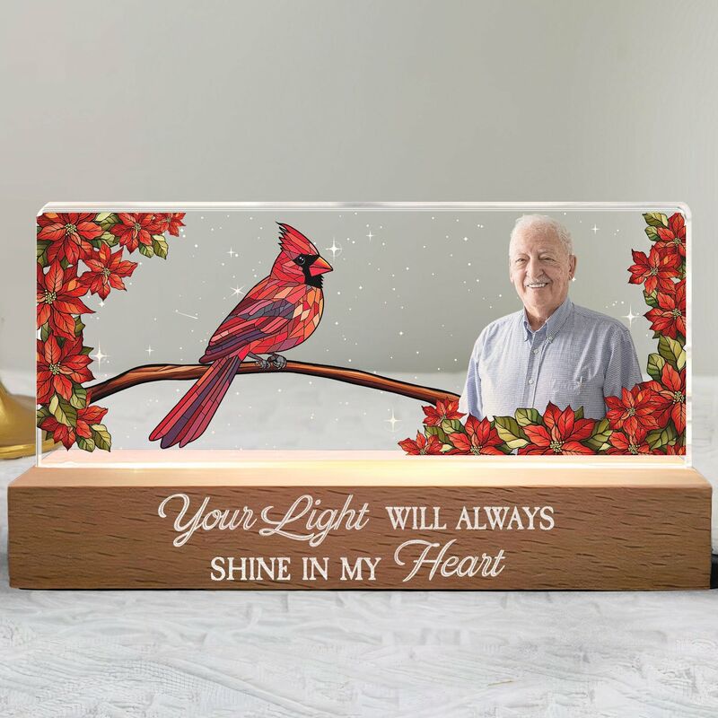 Personalized Led Lamp Custom Photo Memorial Gift For Grandpa