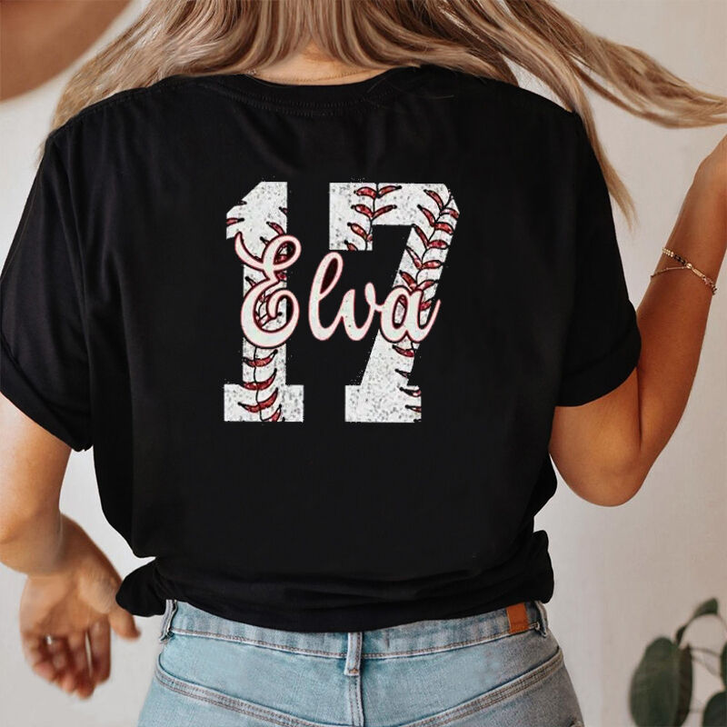 Personalized T-shirt Like A Normal Mama But Louder and Prouder Perfect Gift for Mom Baseball Lovers