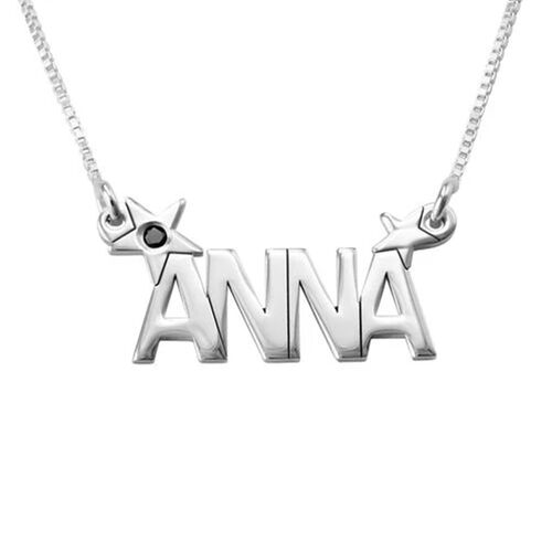 "Best Gift For Her" Personalized Name Necklace With Birthstone