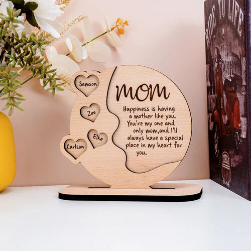 Personalisierter Name Holzrahmen Süßes Geschenk für Mutter