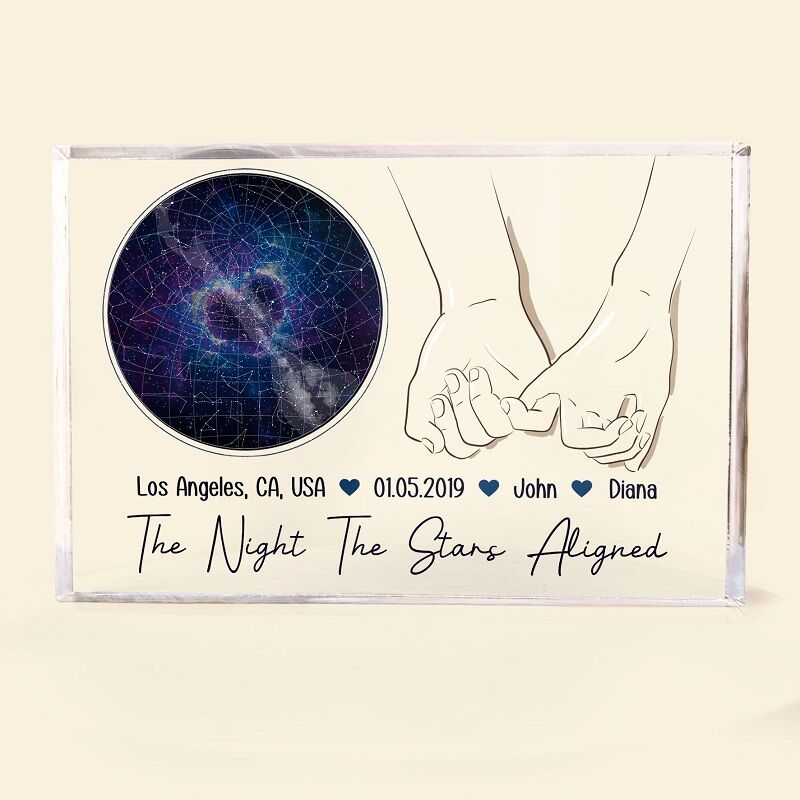 Personalized Acrylic Plaque The Night The Star Aligned with Custom Star Map Design Unique Gift for Couple