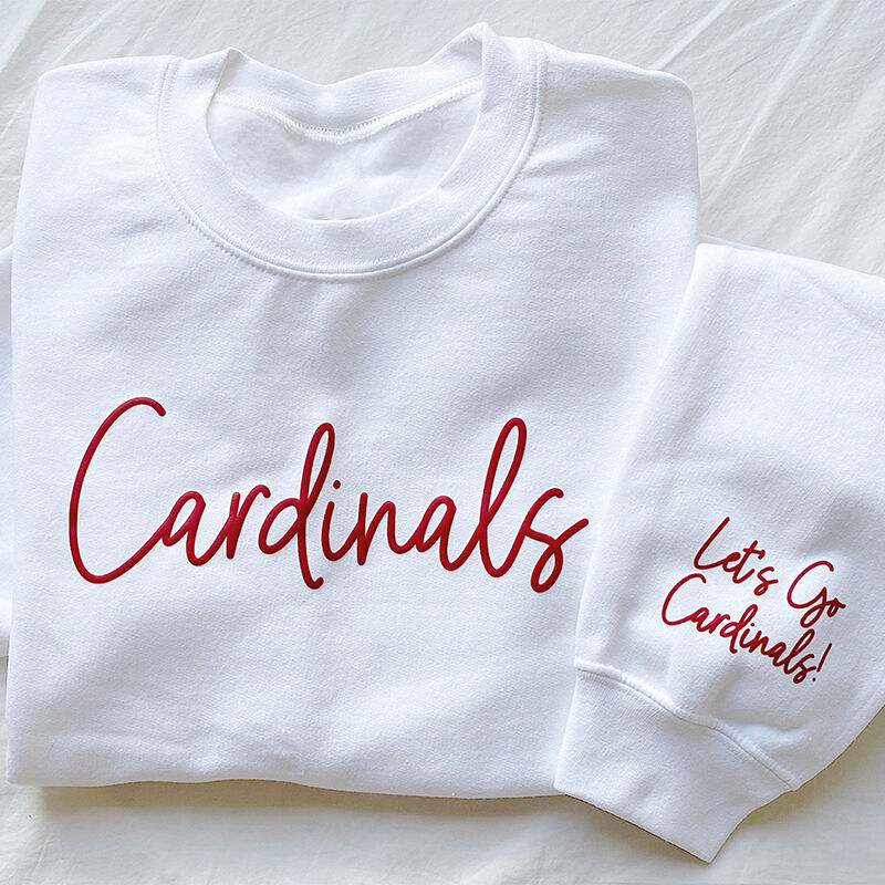 Personalized Sweatshirt Puff Print Design with Custom Messages Creative Gift for Loved One