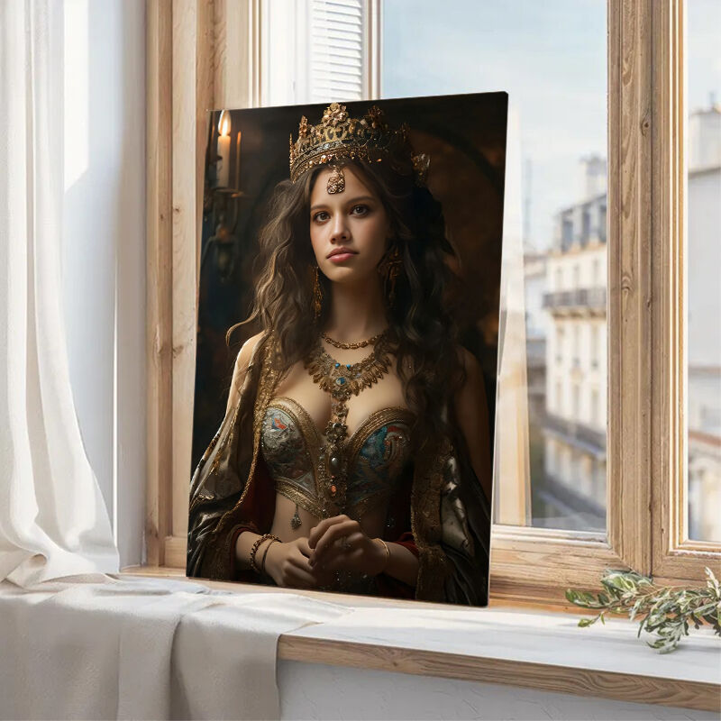 Personalized Queen Portraits with Custom Face Swap Exquisite Present for Friend