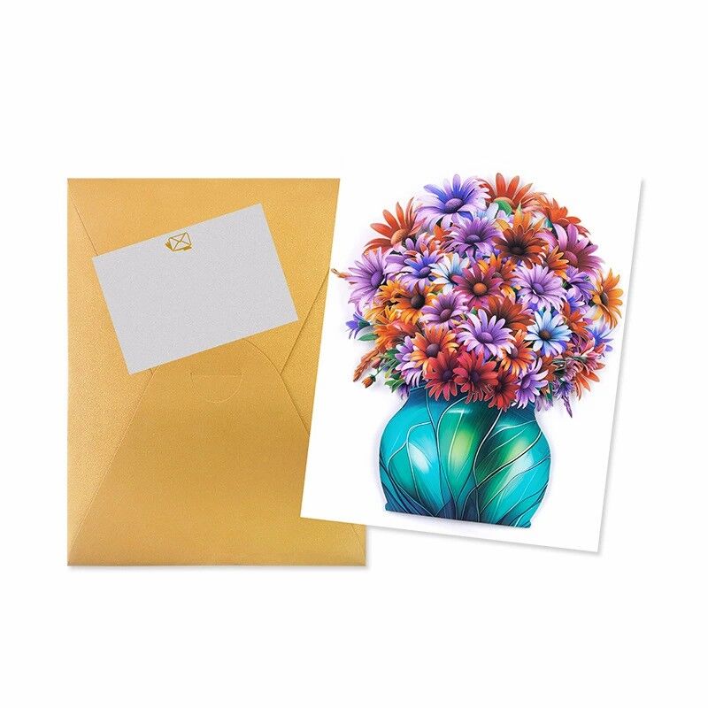 3D Pop Up Card Flourish Blooming Bouquet Art Design Perfect Gift for Mother's Day
