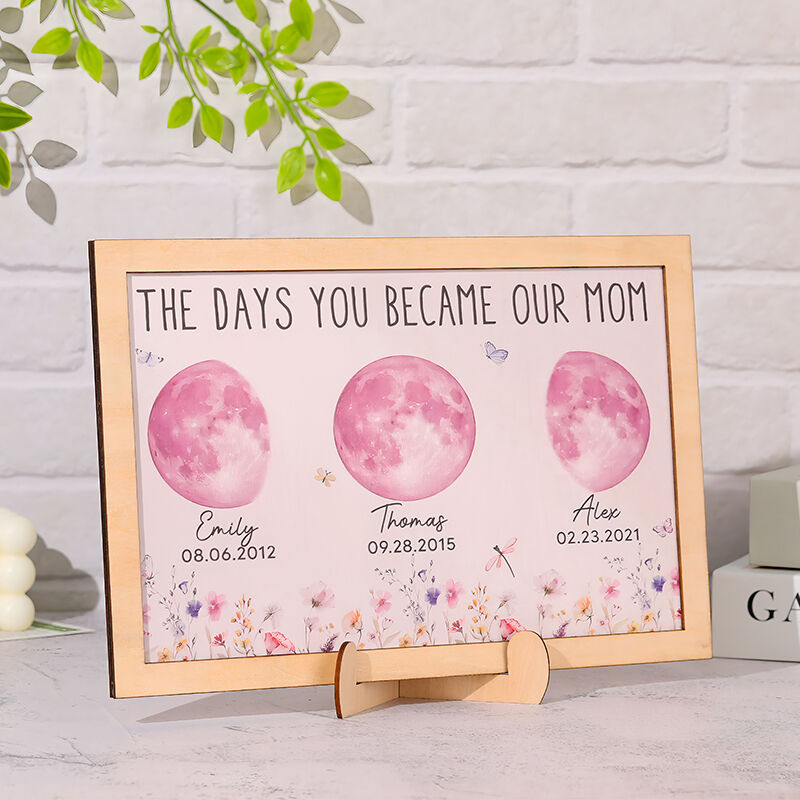 Personalized Moon Phase Photo Frame Beautiful Gift for Dear Mother