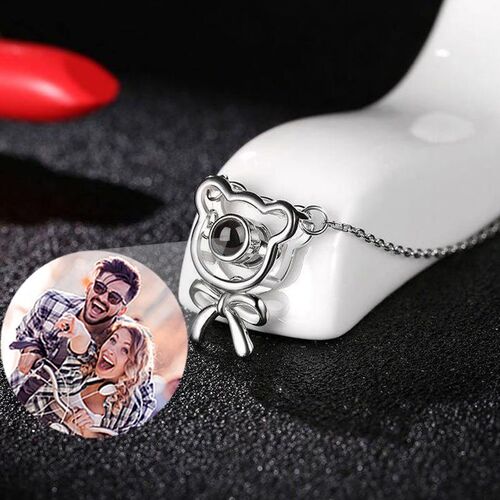 Personalized Photo Projection Necklace-Bear