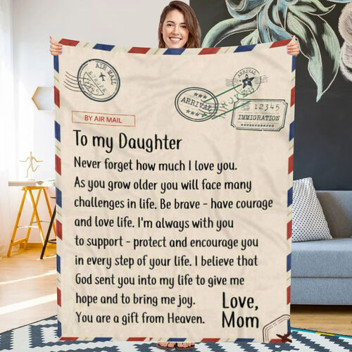 "Every Step of Your Life "Family Love Letter Blankets for Daughter