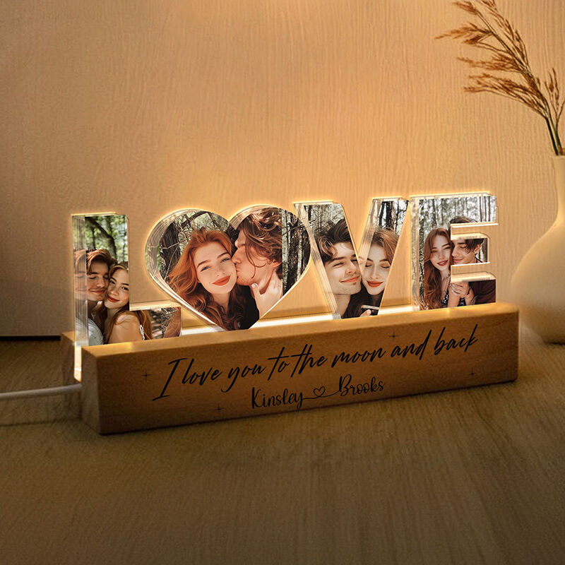 Personalized Picture Night Light Romantic Gift for Sweet Couples