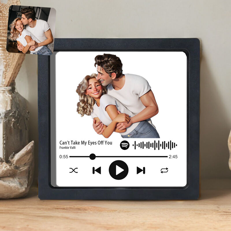 Gepersonaliseerd muziek-koelkastmagnetje Met aangepast cartoon-stijl beeld Grappig Valentijnsdagscadeau