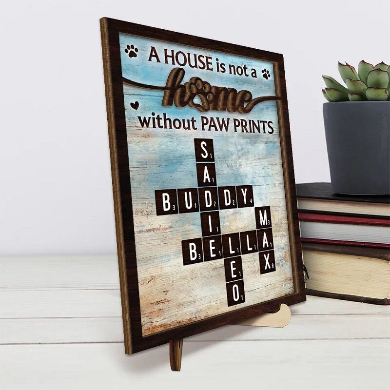 Personalized Scrabble Frame A House Is Not A Home without Paw Prints Creative Gift for Pet Lovers