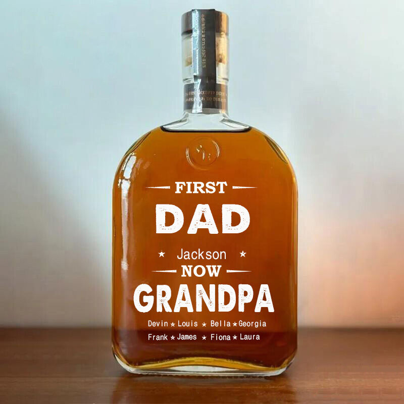 Personalized Name Whiskey Bottle Best Gift for Family