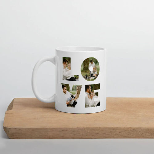 Tasse "Je t'aime" photo personnalisée Cadeau pour couple