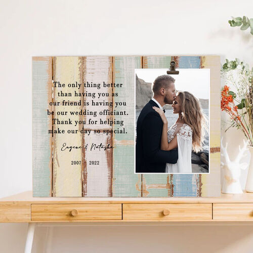 Personalized Photo Frame Wedding Gift for Friend