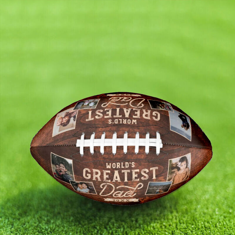 Balón de Fútbol Personalizado con Fotos para el Mejor Papá del Mundo