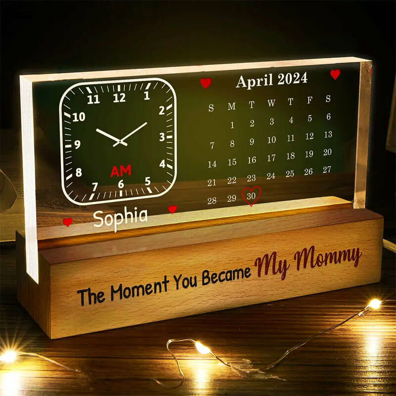 Personalized Led Light Custom Date And Clock Gifts For Mother's Day